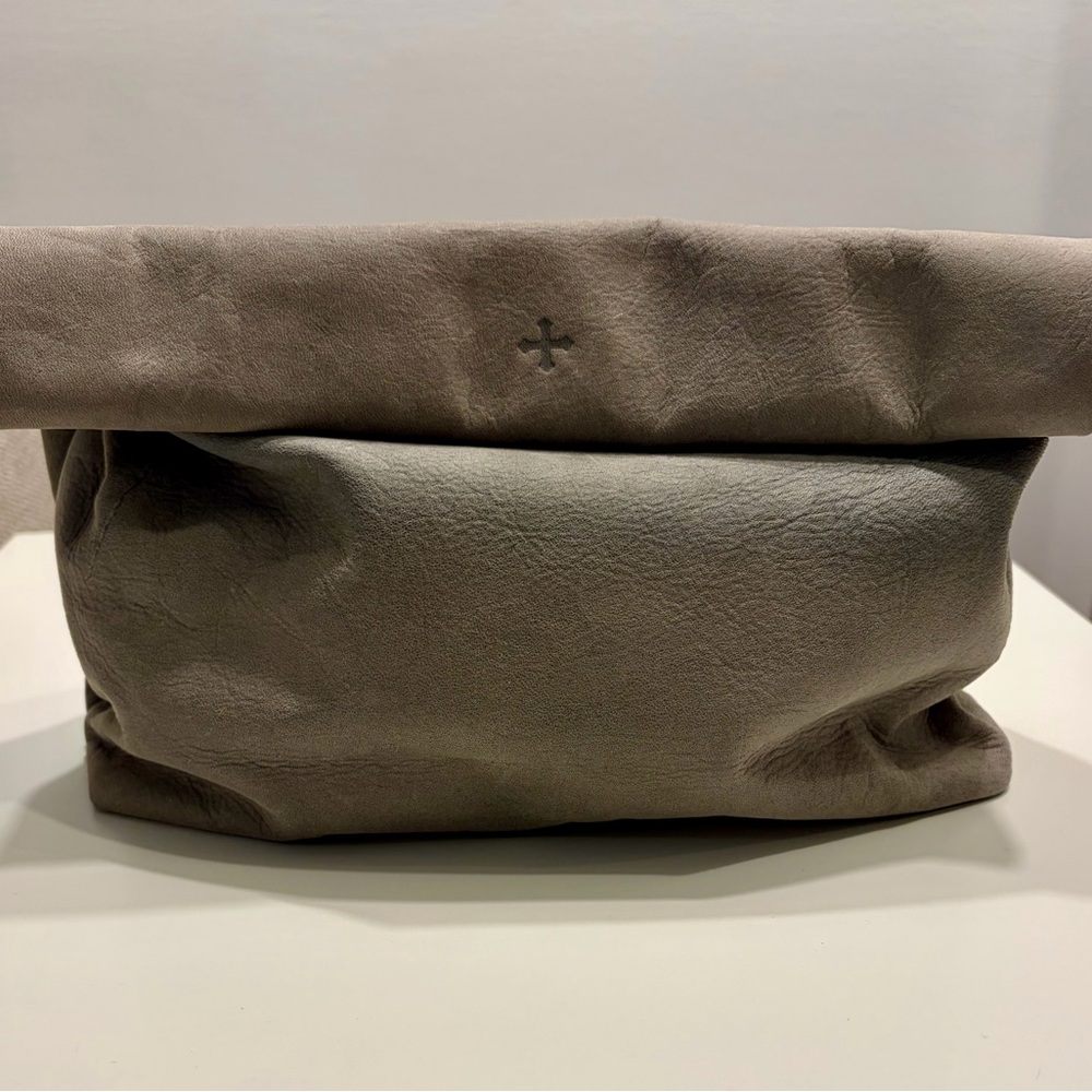 Marie Turnor Lunch Clutch, Gray, Leather
